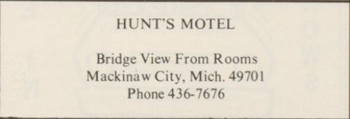 Northwinds Motel (Hunts Motel) - 1972 Yearbook Ad Hunts (newer photo)